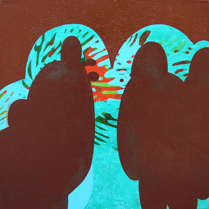 Couples, acrylic, 2007, 36 inches x 36 inches