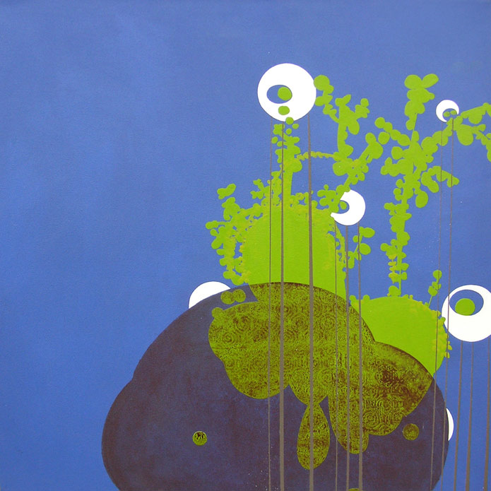 Globes, acrylic, 2007, 36 inches x 36 inches