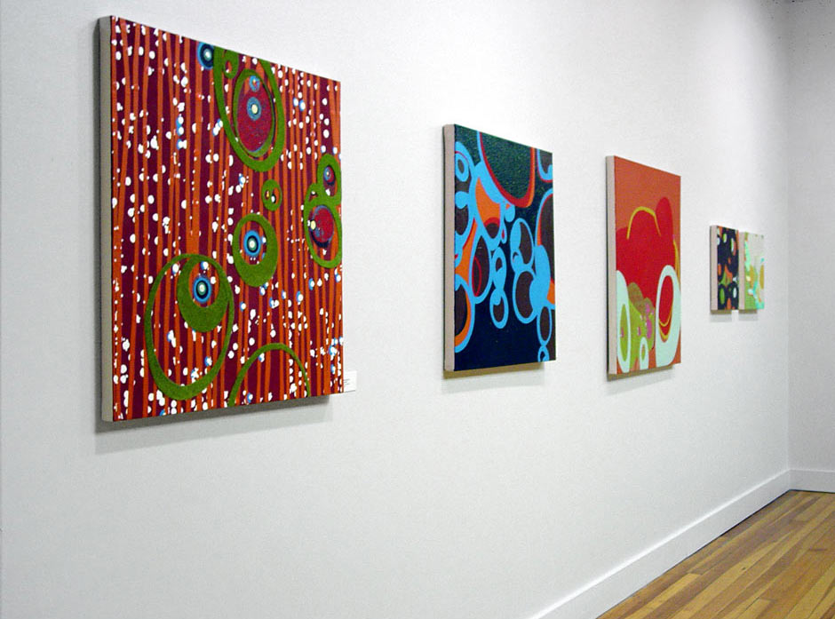 Canvas works installed at Graham Gallery