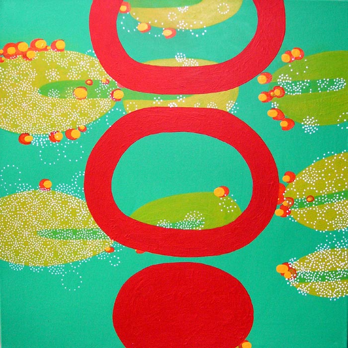 Gain, acrylic on canvas, 2005, 36 inches x 36 inches