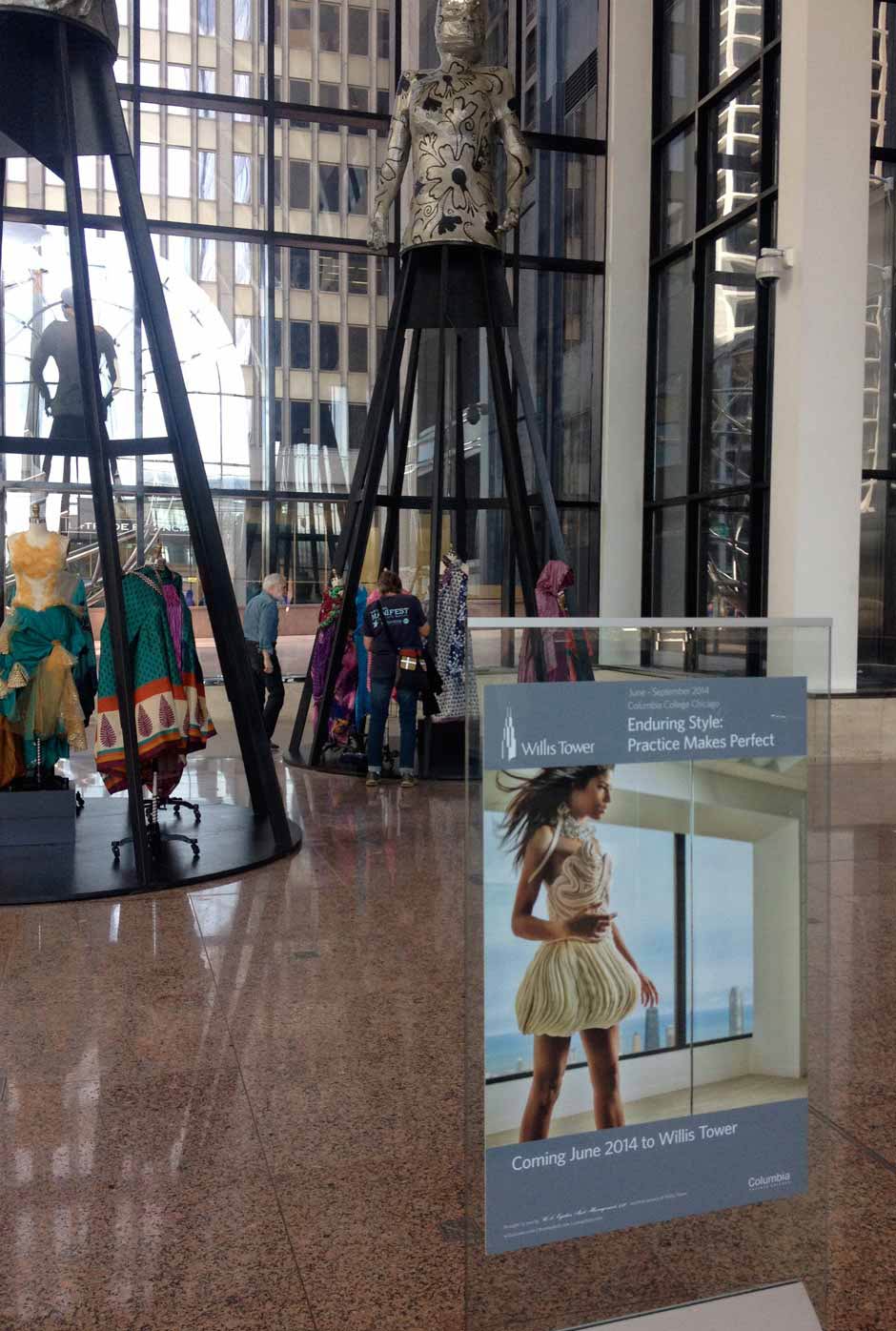Columbia College Chicago's Enduring Style: Practice Makes Perfect Fashion Exhibition at Willis Tower Columbia College Chicago's Enduring Style: Practice Makes Perfect Fashion Exhibition at Willis Tower