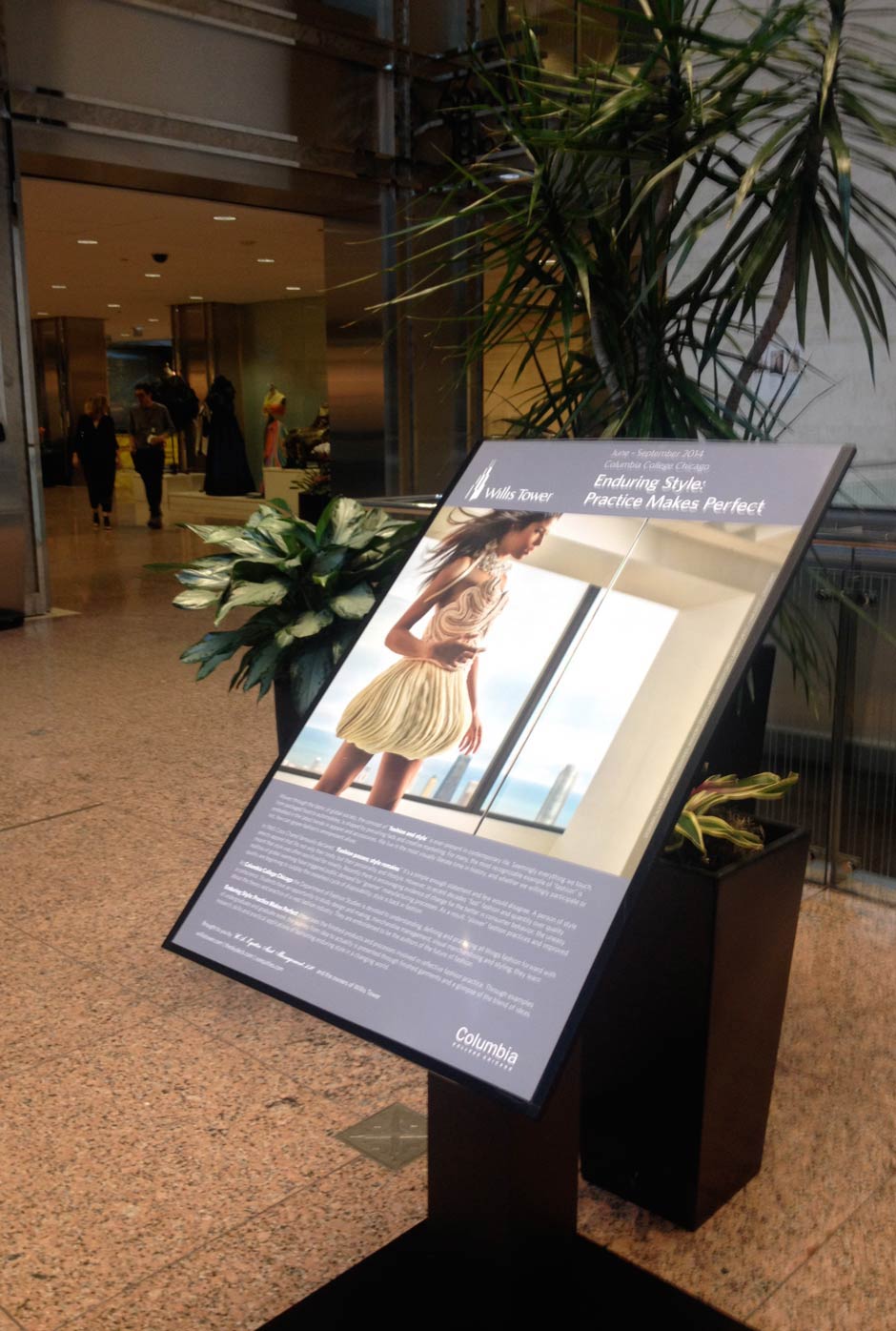 Columbia College Chicago's Enduring Style: Practice Makes Perfect Fashion Exhibition at Willis Tower